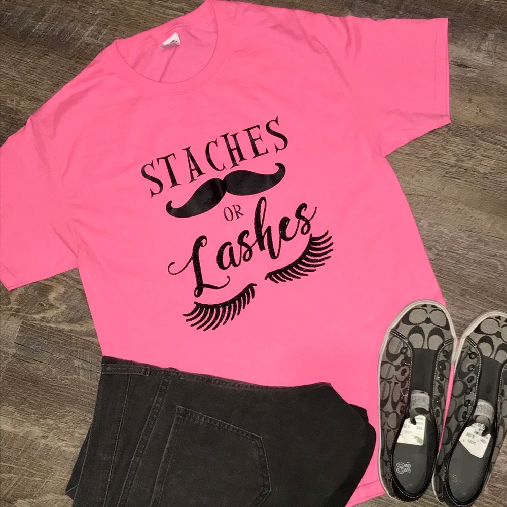 Staches or Lashes Gender Reveal Party